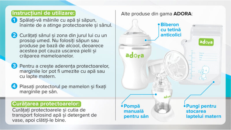 Adora Protectoare standard pentru mameloane 2 buc